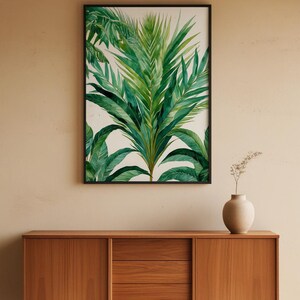 Palm Leaf Botanical | Tropical Wall Art | Green Decor immagine 5