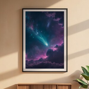 Comet Trail | Dynamic Nebula Sky | Space Motion Poster Bild 6