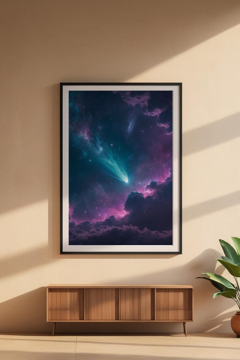 Comet Trail | Dynamic Nebula Sky | Space Motion Poster Bild 6