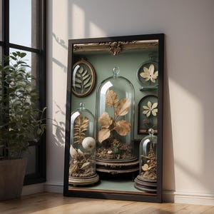 Gabinete de curiosidades / Especímenes botánicos antiguos / Decoración steampunk imagen 9