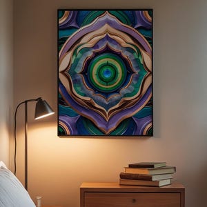 Mandala Wall Art | Abstract Geometric Poster zdjęcie 3