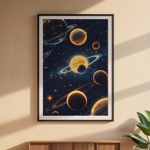 Solar System Poster | Space Art Print image 6