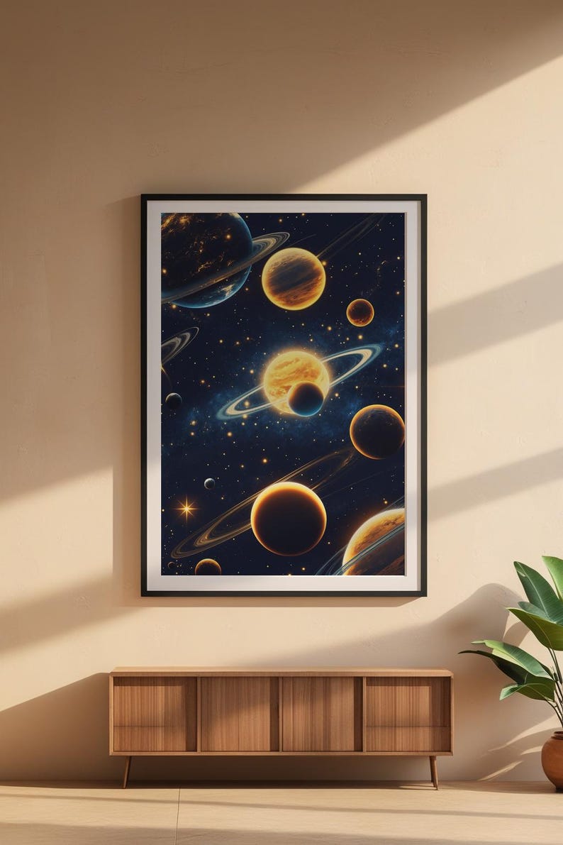 Solar System Poster | Space Art Print image 6