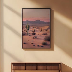 Desert Sunrise | Minimal Landscape Poster | Southwest Wall Art Print image 5