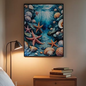 Tide Pool Ecosystem | Marine Life Illustration | Coastal Science Art image 3