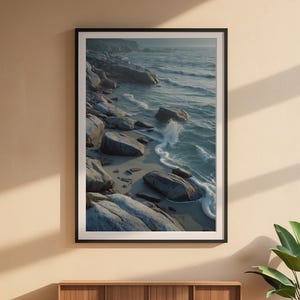 Rocky Coast Serenity | Coastal Landscape Poster | Nordic Art image 6