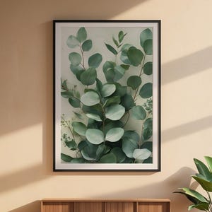 Eucalyptus Leaves Art | Botanical Wellness Poster | Sage Green Decor afbeelding 6