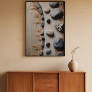 Zen Rock Garden | Minimalist Japanese Poster | Meditation Art Bild 5