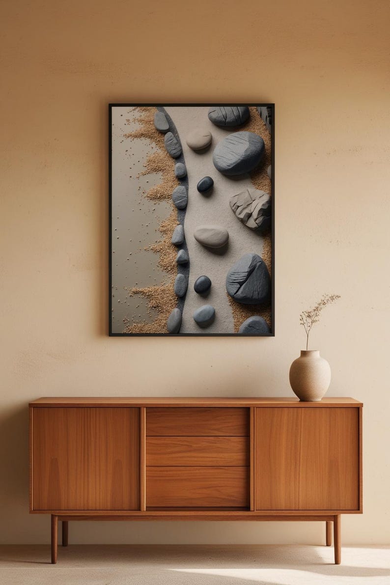 Zen Rock Garden | Minimalist Japanese Poster | Meditation Art Bild 5