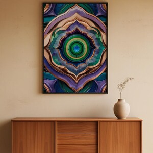 Mandala Wall Art | Abstract Geometric Poster zdjęcie 5