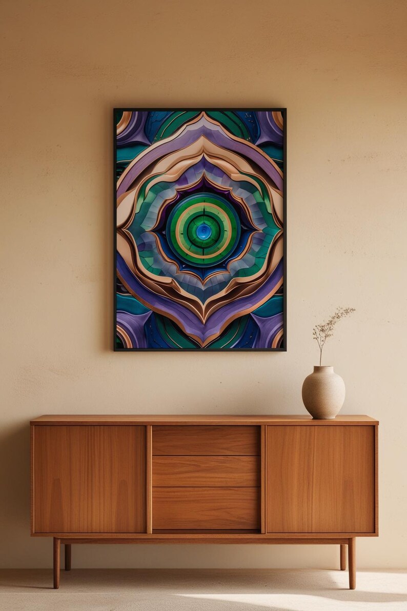 Mandala Wall Art | Abstract Geometric Poster zdjęcie 5