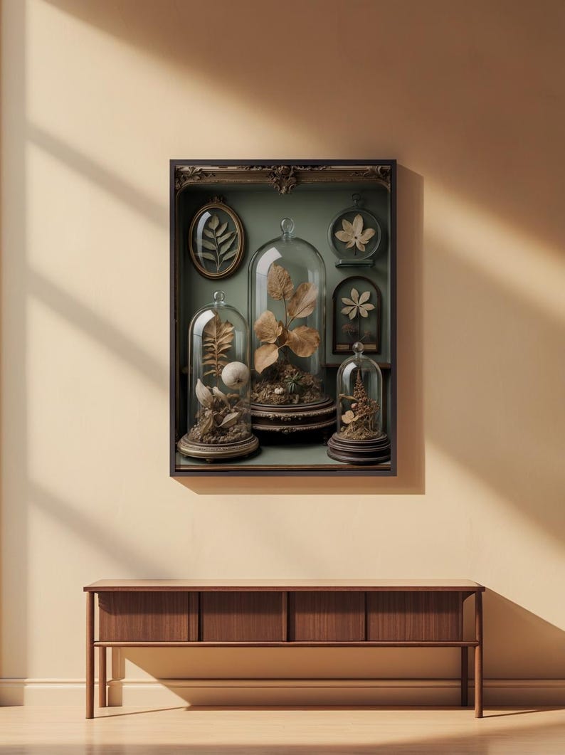 Gabinete de curiosidades / Especímenes botánicos antiguos / Decoración steampunk imagen 2