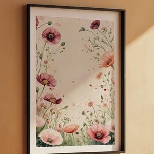 Arte de jardín de flores silvestres / Póster botánico de primavera / Decoración de cabañas imagen 7