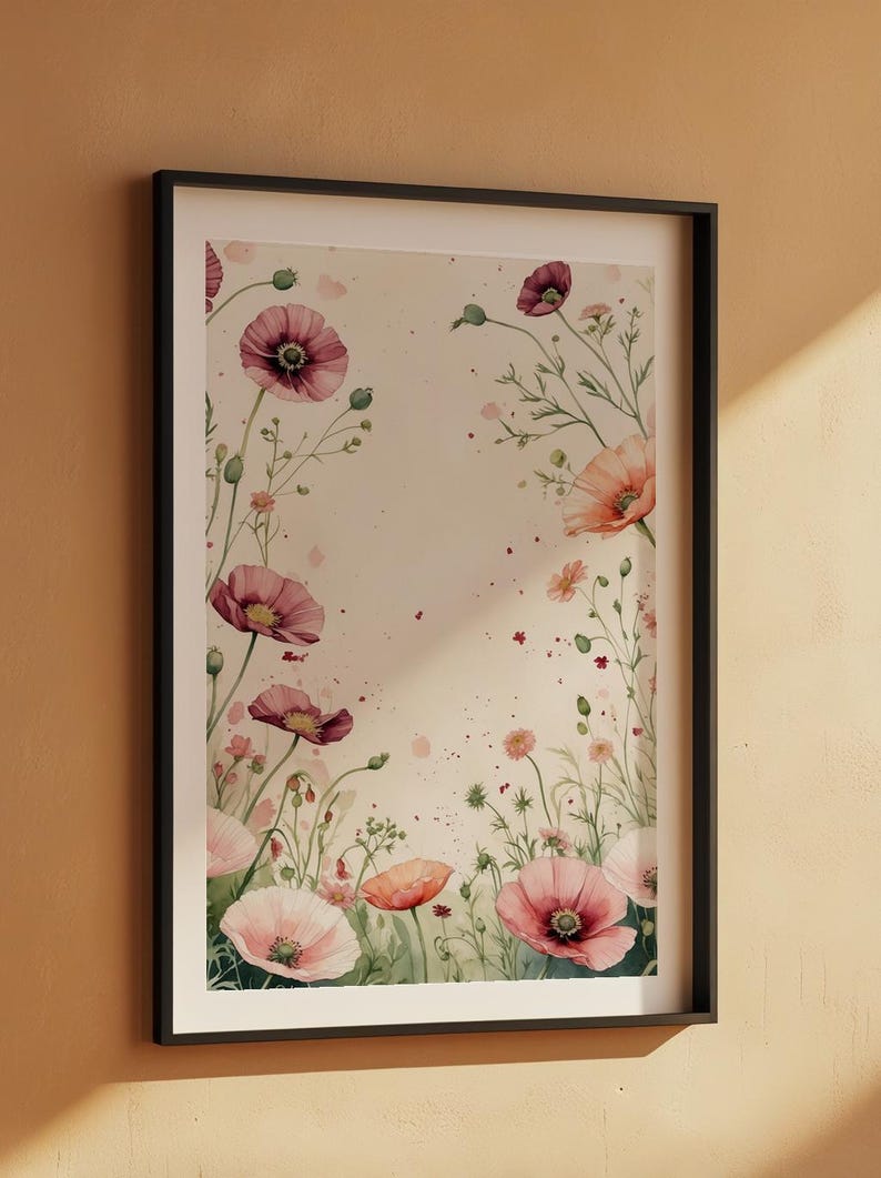 Arte de jardín de flores silvestres / Póster botánico de primavera / Decoración de cabañas imagen 7