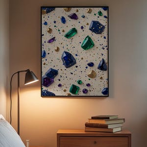 Terrazzo bijou | Motif abstrait de luxe | Décoration d'intérieur moderne image 3