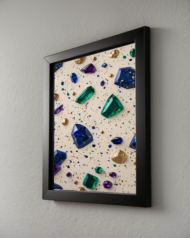 Terrazzo bijou | Motif abstrait de luxe | Décoration d'intérieur moderne image 8