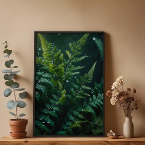 Dewy Fern Close-up | Macro Botanical Art | Nature Detail Poster image 4