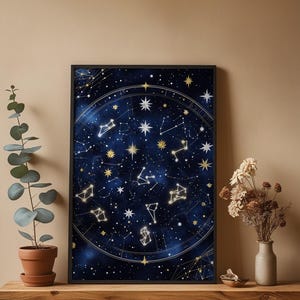 Starfield Constellation | Celestial Stars Poster | Astronomy Art image 4
