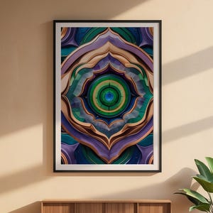 Mandala Wall Art | Abstract Geometric Poster zdjęcie 6