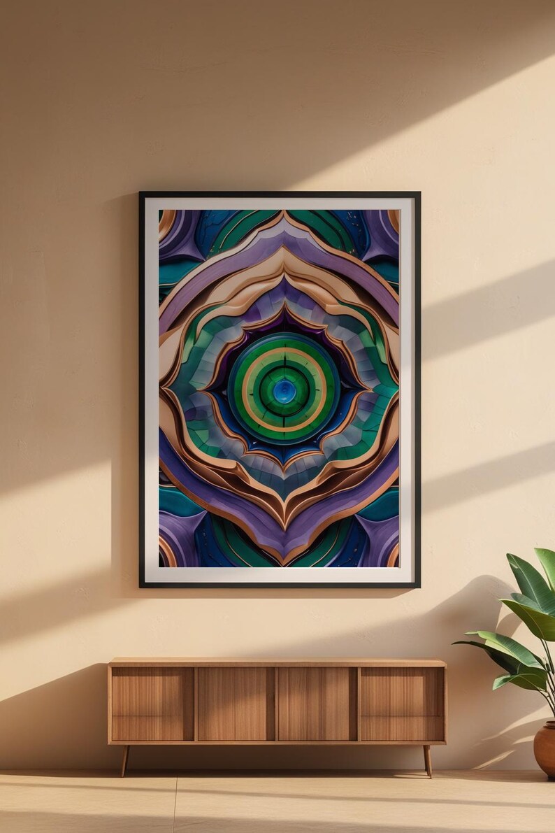 Mandala Wall Art | Abstract Geometric Poster zdjęcie 6