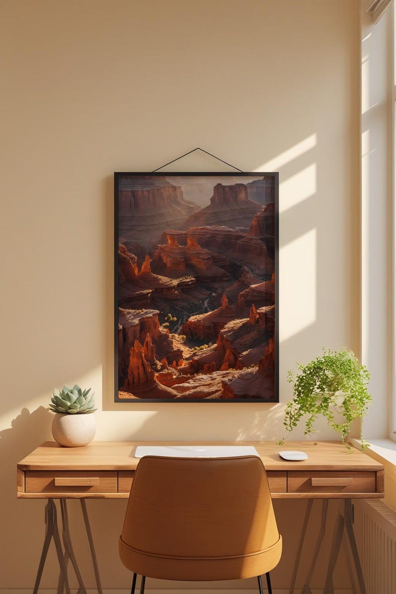 Canyon Golden Hour | Desert Landscape | Southwest Earth Tones zdjęcie 1