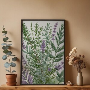 Culinary Herb Garden | Botanical Kitchen Art | Rustic Herbal Poster Bild 4