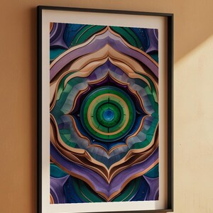 Mandala Wall Art | Abstract Geometric Poster zdjęcie 7