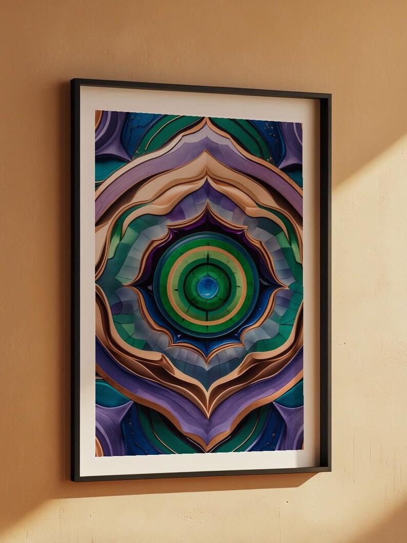 Mandala Wall Art | Abstract Geometric Poster zdjęcie 7