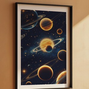 Solar System Poster | Space Art Print image 7