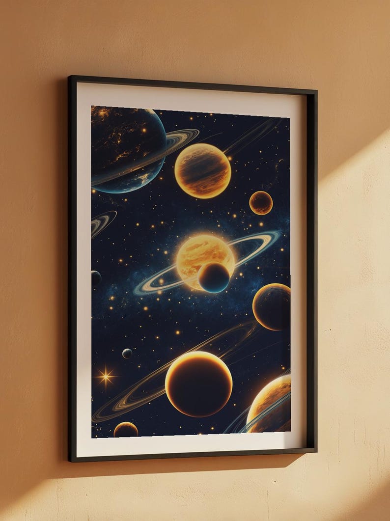 Solar System Poster | Space Art Print image 7