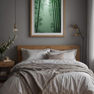 Bamboo forest art | Zen mist poster | Asian landscape decor image 10