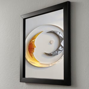 Sun Moon Minimalist | Celestial Line Art Poster | Modern Boho Decor image 8