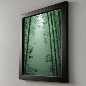 Bamboo forest art | Zen mist poster | Asian landscape decor image 8