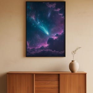 Comet Trail | Dynamic Nebula Sky | Space Motion Poster Bild 5