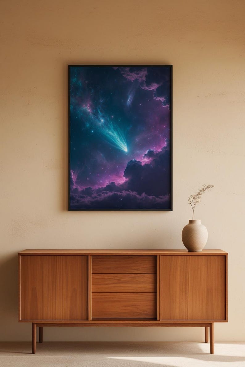 Comet Trail | Dynamic Nebula Sky | Space Motion Poster Bild 5