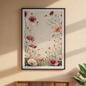 Arte de jardín de flores silvestres / Póster botánico de primavera / Decoración de cabañas imagen 6