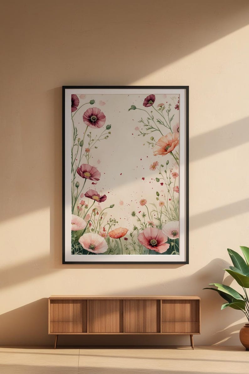 Arte de jardín de flores silvestres / Póster botánico de primavera / Decoración de cabañas imagen 6