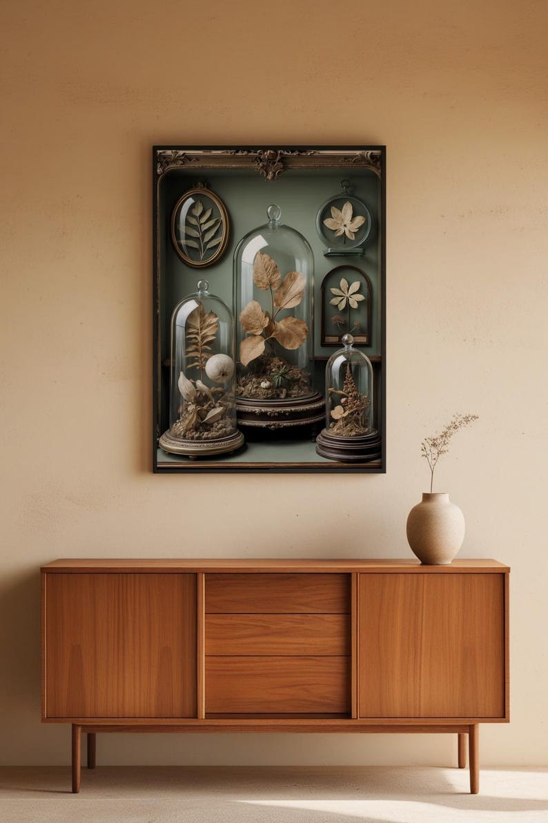 Gabinete de curiosidades / Especímenes botánicos antiguos / Decoración steampunk imagen 5