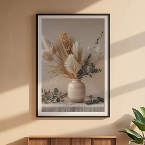 Póster de flores secas / Arte botánico escandinavo / Impresión mural minimalista imagen 6