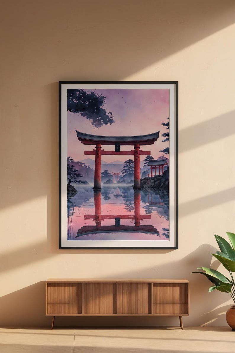 Torii Gate Wall Art | Japanese Temple Poster zdjęcie 6