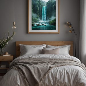 Lush Waterfall | Cascading Water Landscape | Forest Nature Power image 10