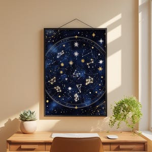 Starfield Constellation | Celestial Stars Poster | Astronomy Art image 1