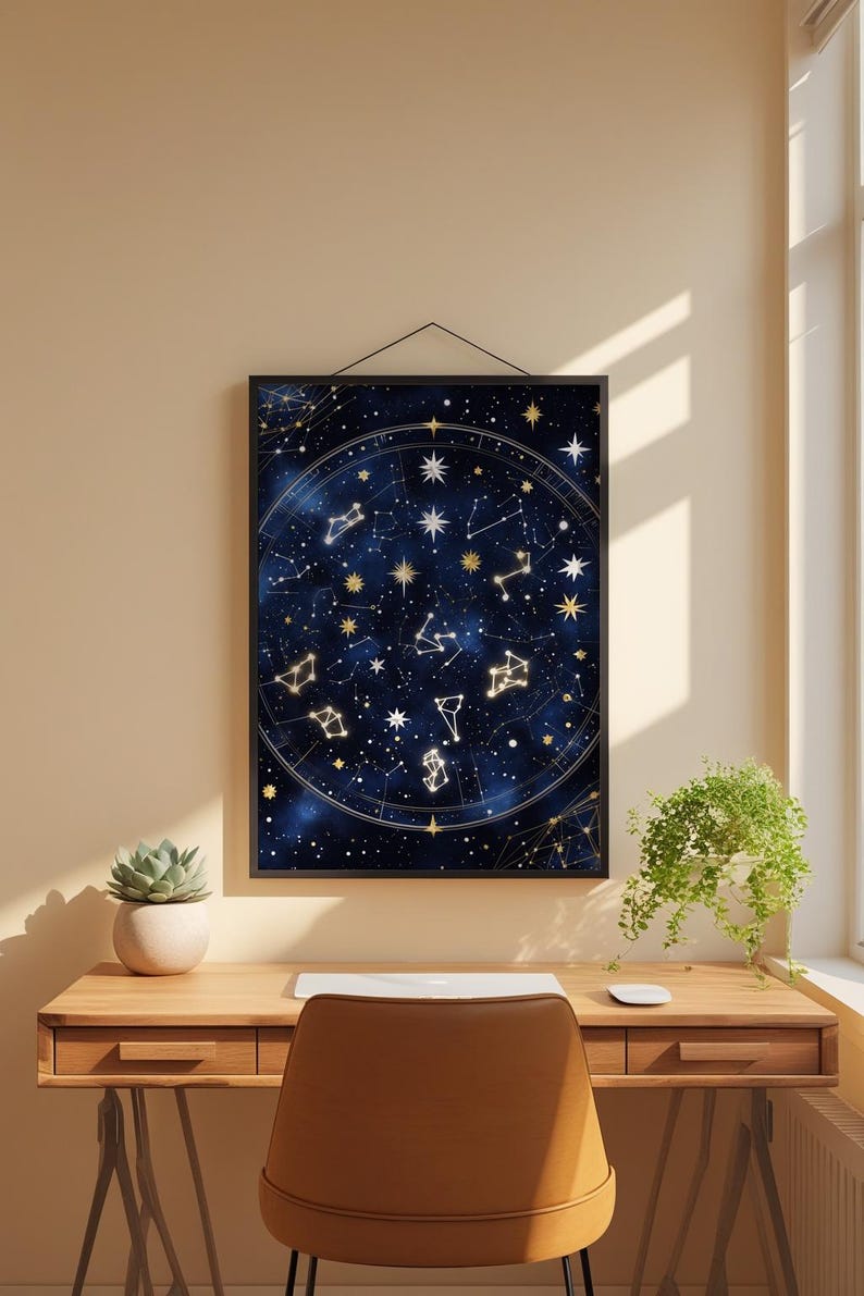 Starfield Constellation | Celestial Stars Poster | Astronomy Art image 1