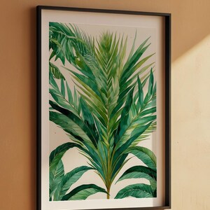 Palm Leaf Botanical | Tropical Wall Art | Green Decor immagine 7