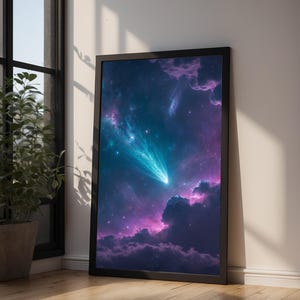 Comet Trail | Dynamic Nebula Sky | Space Motion Poster Bild 9