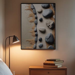 Zen Rock Garden | Minimalist Japanese Poster | Meditation Art Bild 3