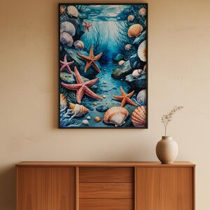 Tide Pool Ecosystem | Marine Life Illustration | Coastal Science Art image 5