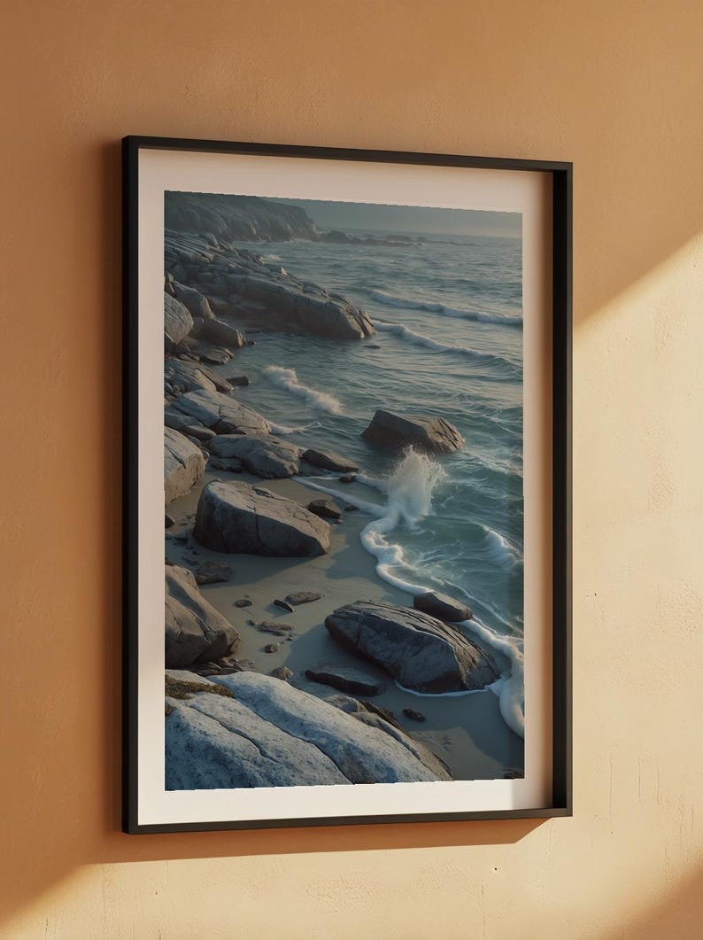 Rocky Coast Serenity | Coastal Landscape Poster | Nordic Art image 7