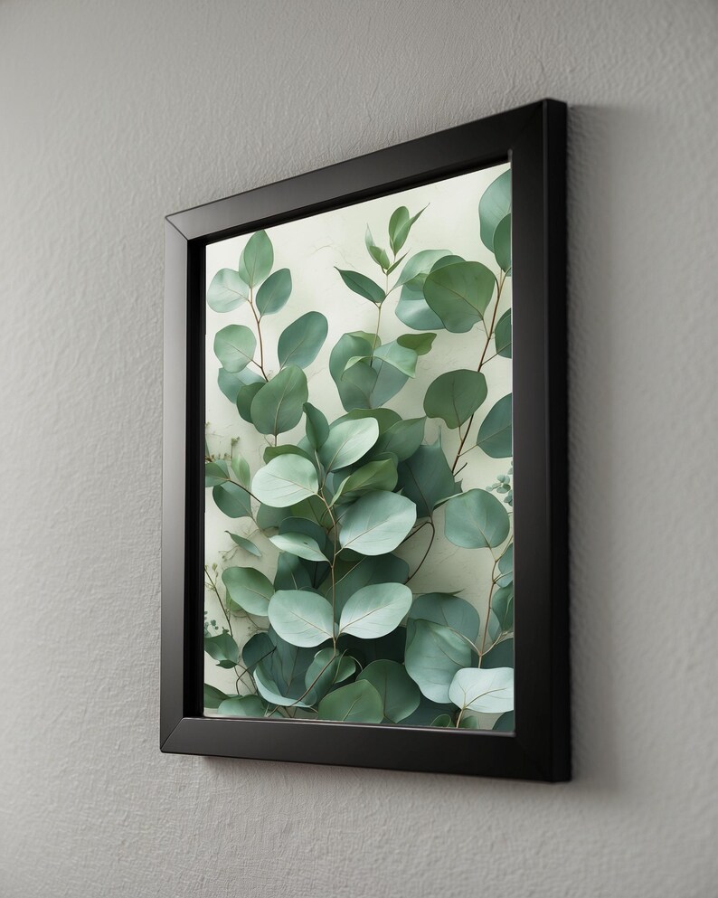 Eucalyptus Leaves Art | Botanical Wellness Poster | Sage Green Decor afbeelding 8
