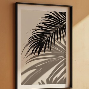 Tropical Palm Leaf Art | Black Botanical Poster | Boho Plant Decor afbeelding 7